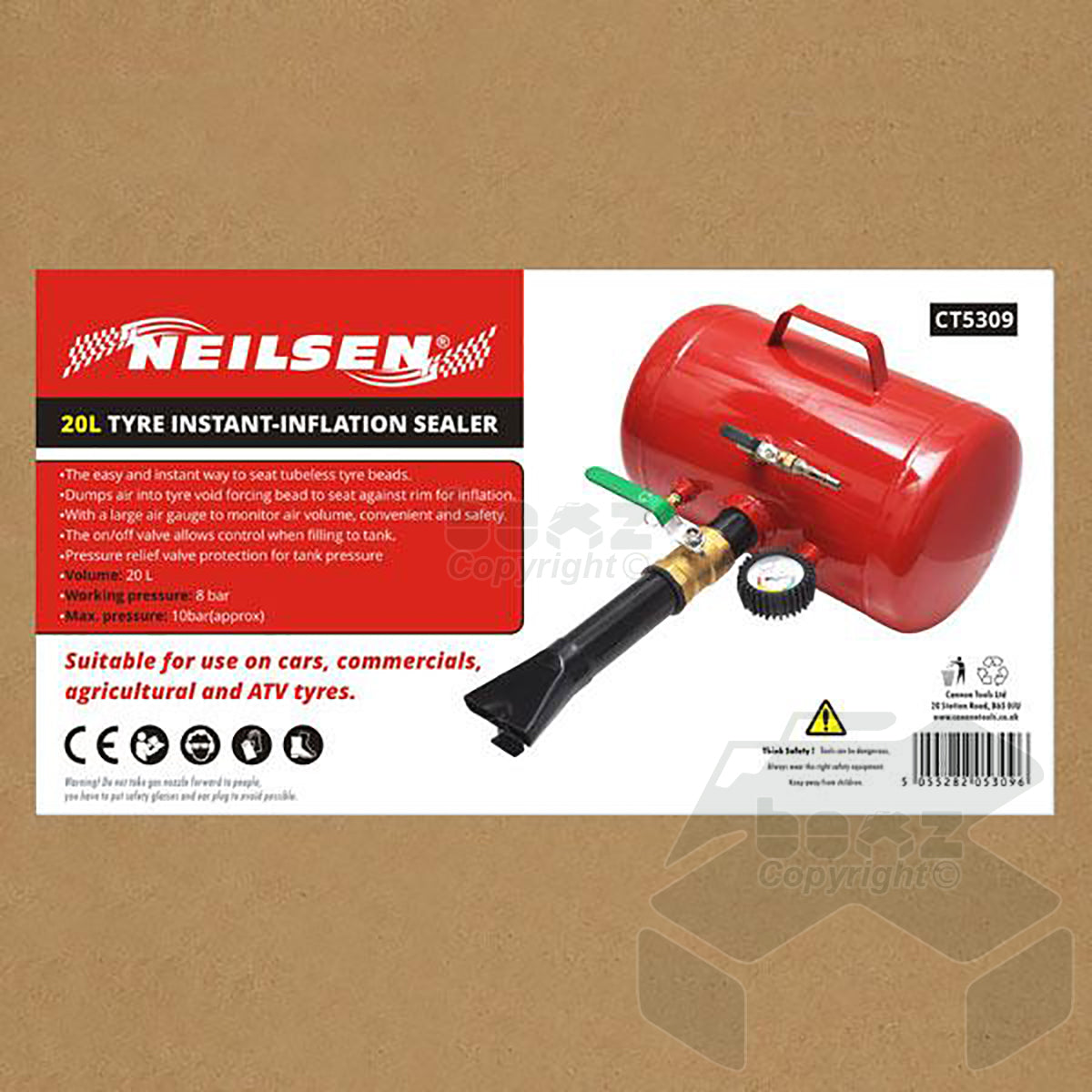 Neilsen 20l Tyre Instant Inflation Sealer